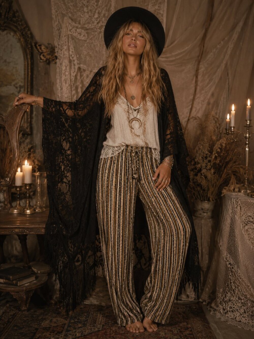 Vintage Sag Harbor Boho Print Pants